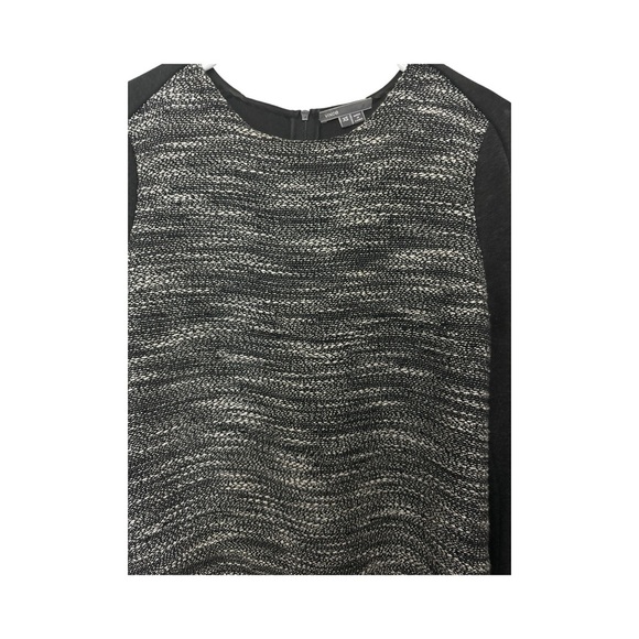 Vince women’s tweed wool cotton shift dress black beige size XS. - Picture 2 of 5